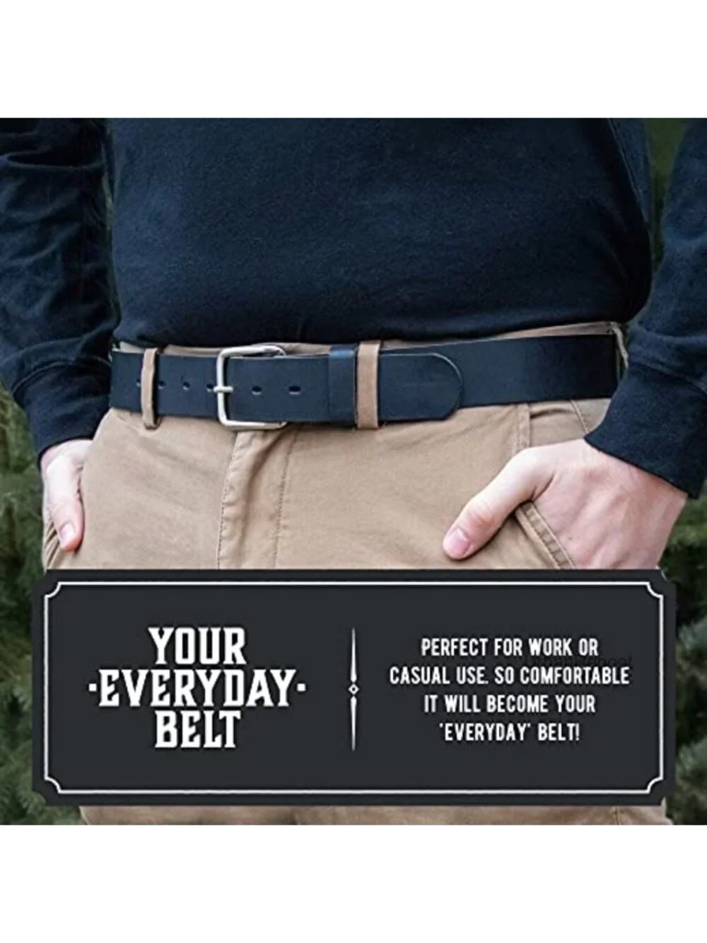 Full Grain Leather Belt Heavy Duty Mens Belt Made in USA